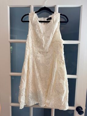 Ann Taylor Cream Floral Lace Mini Dress